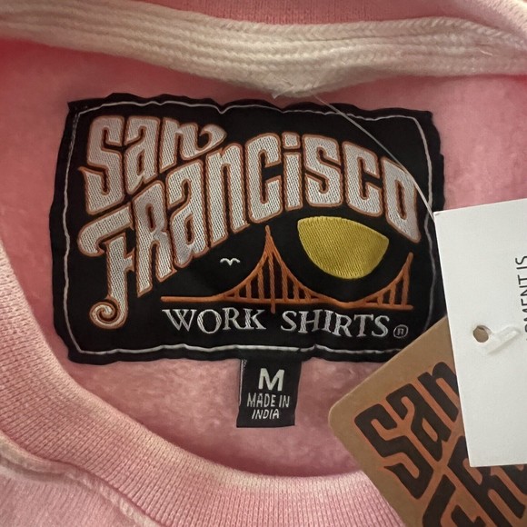 San Francisco Work Shirts Women’s Sweatshirt Pink Mineral Wash Crew Neck Size M‎ - Picture 7 of 9